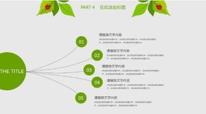 Aesthetic green leaf universal ppt template