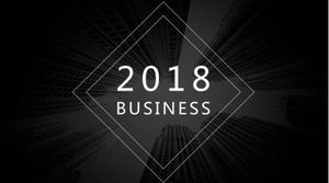 2018 قالب PPT لتكنولوجيا الأعمال في المستقبل الأسود