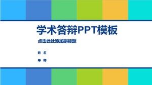 Modelo de PPT de defesa acadêmica de bloco de cores