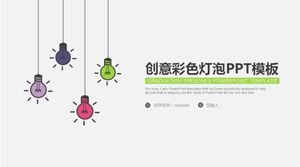 Creative colorful light bulb PPT template