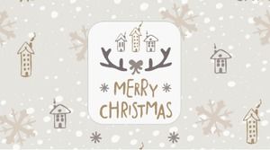 Hand painted fresh christmas theme ppt template