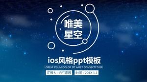 Beautiful starry sky ios style ppt template