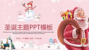핑크 아름다운 크리스마스 테마 PPT 템플릿
