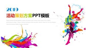 Watercolor style creative simple marketing planning ppt template