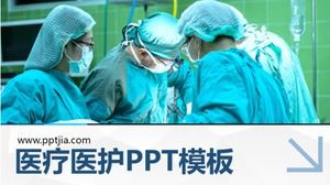 Șablon PPT de fundal pentru instrumente de injecție medicală medicală