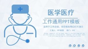 Blue background ppt hospital template