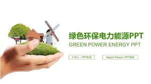 เทมเพลต ppt พลังงานสีเขียวที่เป็นมิตรกับสิ่งแวดล้อม