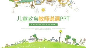 Modelo de ensino PPT verde claro