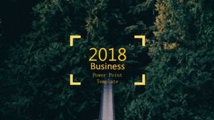Small fresh business year-end summary ppt template