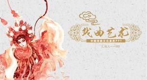 Template ppt apresiasi seni opera emas gaya Cina