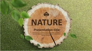 Green natural English general static PPT template