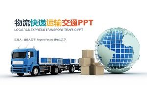 Lojistik ekspres ulaşım taşımacılığı ppt şablonu