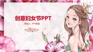 Șablon PPT creativ de avatar de frumusețe pentru Ziua Femeii