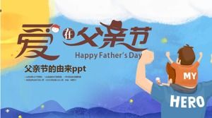 The origin of father's day ppt template