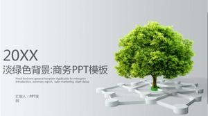 Latar belakang hijau muda: template PPT bisnis