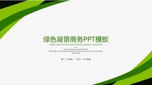 Téléchargement gratuit du modèle PPT d'affaires de fond vert