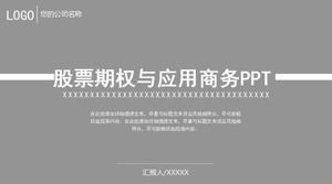 Stock options and application business PPT template
