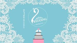 Wedding PPT template download a hundred years of cooperation