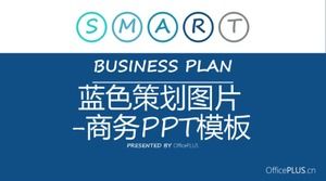 Imagen de planificación azul - plantilla PPT de negocios