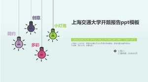 Modelo de ppt de relatório de abertura da Universidade Jiaotong de Xangai