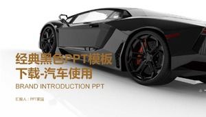 Download del modello PPT nero classico - uso dell'auto