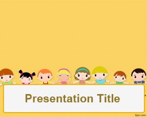 jour PowerPoint Template pour enfants