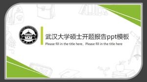 Plantilla ppt del informe de tesis de maestría de la Universidad de Wuhan