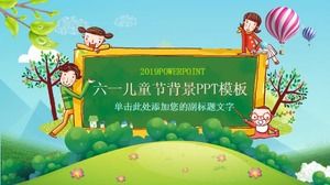 Children's Day background PPT template download