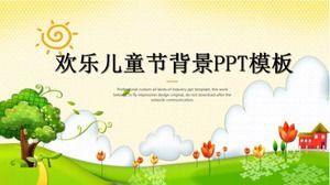 Download del modello PPT di sfondo Happy Children's Day
