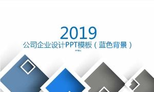 Template PPT desain perusahaan perusahaan (latar belakang biru)