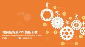 PPT-Vorlagen-Download mit orangefarbenem Hintergrund