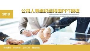 PPT-Vorlage für das Organisationsdiagramm des Personals des Unternehmens