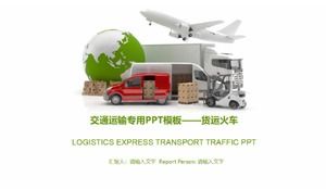 Template PPT khusus transportasi - kereta barang