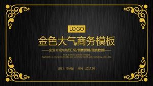 Laporan pekerjaan pemasaran emas hitam kreatif sederhana, templat ppt publisitas perusahaan