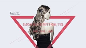 Sexy beauty hairstyle PPT template download