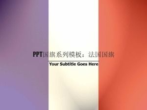 Modelo de série de bandeiras PPT: bandeira francesa