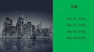 Green background theme business template