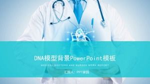 Templat PowerPoint Latar Belakang Model DNA