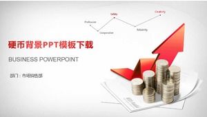 Coin background PPT template download