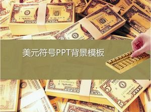 Modello di sfondo del segno del dollaro PPT