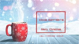 Red theme_Christmas PPT template download