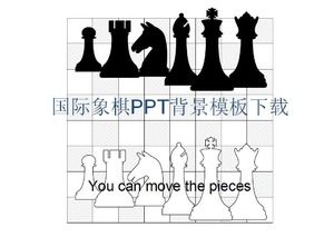 Téléchargement du modèle d'arrière-plan PPT d'échecs