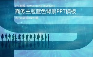 Geschäftsthema blauer Hintergrund PPT-Vorlage
