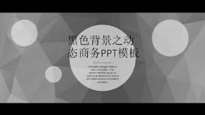 Dynamische Business-PPT-Vorlage mit schwarzem Hintergrund