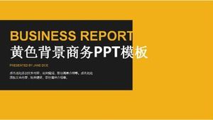 Modelo de PPT de negócios de fundo amarelo