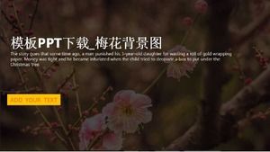 Modelo PPT download_mapa de fundo de flor de ameixa