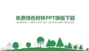 Download gratuito del modello PPT della foresta verde