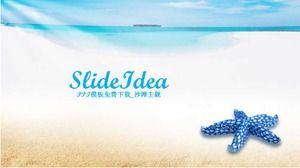 PPT template free download_Beach theme