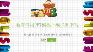 Download del modello PPT speciale per l'istruzione_scrittura ABC