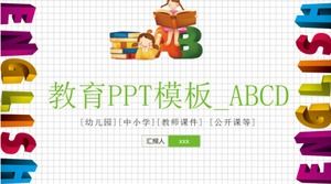 Bildung PPT template_ABCD Hintergrundbild